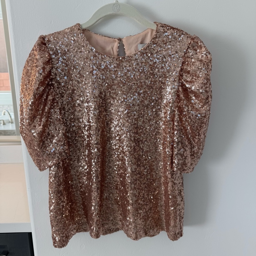 Rose Gold Sequin Top